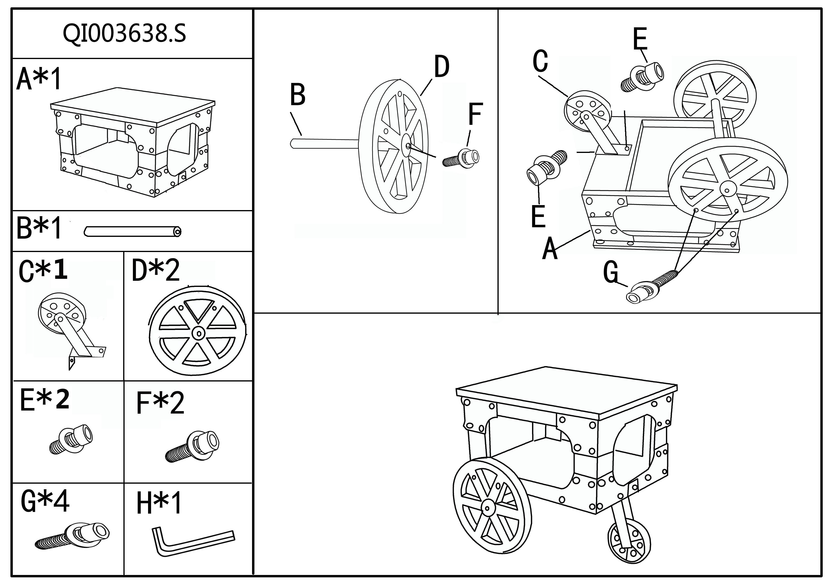 Buy Wholesale QI003638.S Industrial Wagon Style Small Rustic End Table